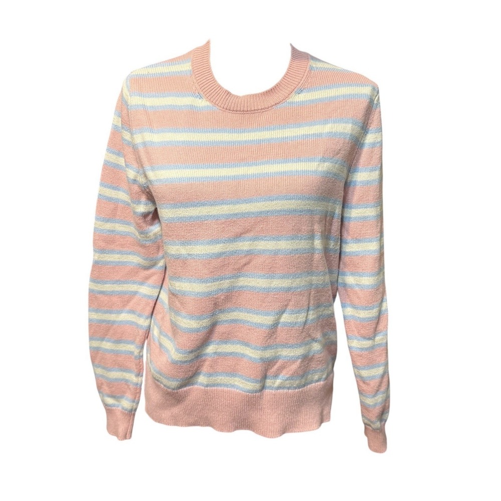Chinti & Parker Striped Pink Cotton Knit Jumper Size M